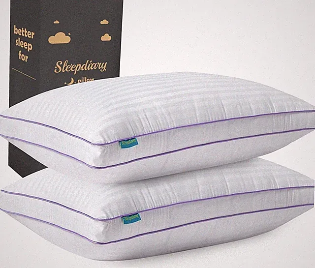 King Size Pillows Set of 2,Hotel-Quality Bed Pillows with Zipper for Adjustab...
